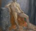Nude painting with oils